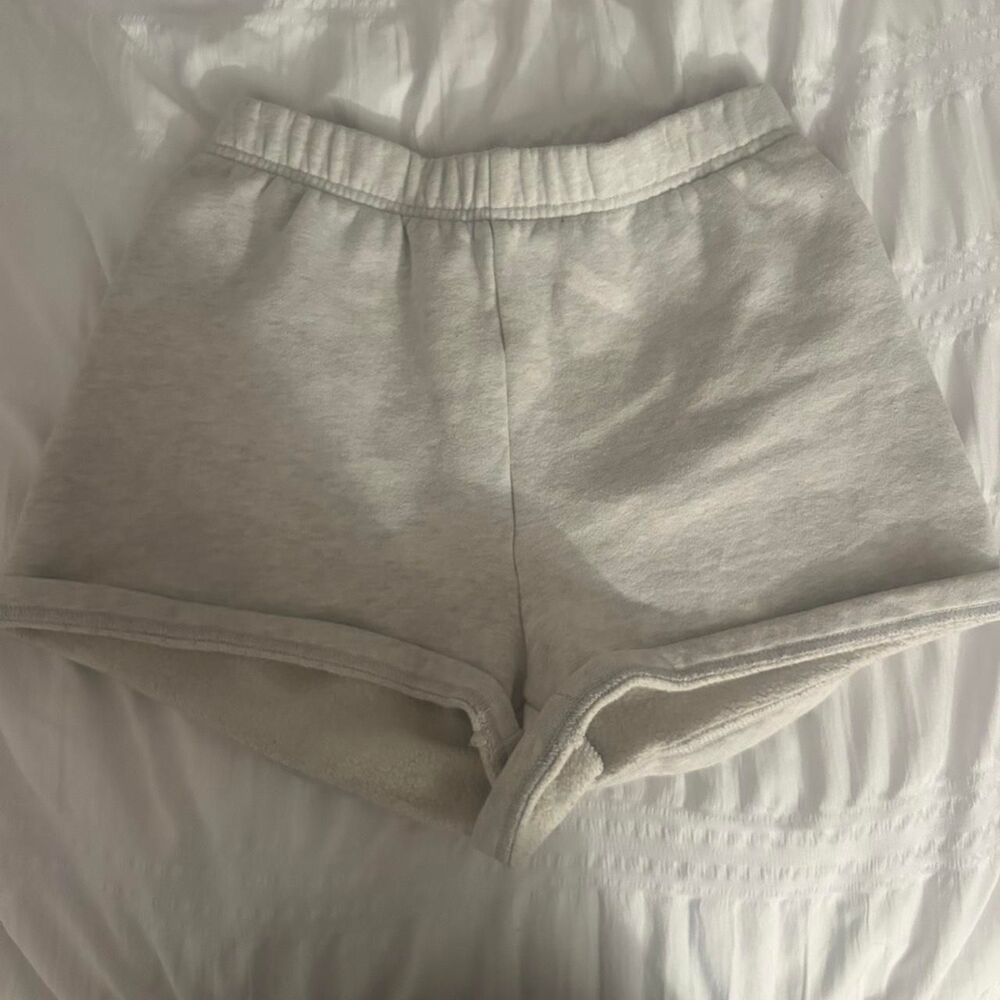 Aritzia Women's Grey and Cream Shorts